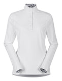 Kerrits Affinity® Long Sleeve Show Shirt White Bits n Flowers.