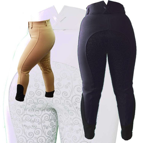 Sticky Vicki Breeches by Fuller Fillies WHITE,  NAVY, BEIGE and BLACK