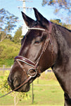 The Cyrano rolled leather bridle by Heavy Horseware